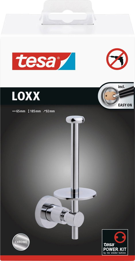 tesa LOXX Toalettpapír tartó Ragasztó Fém 3. kép