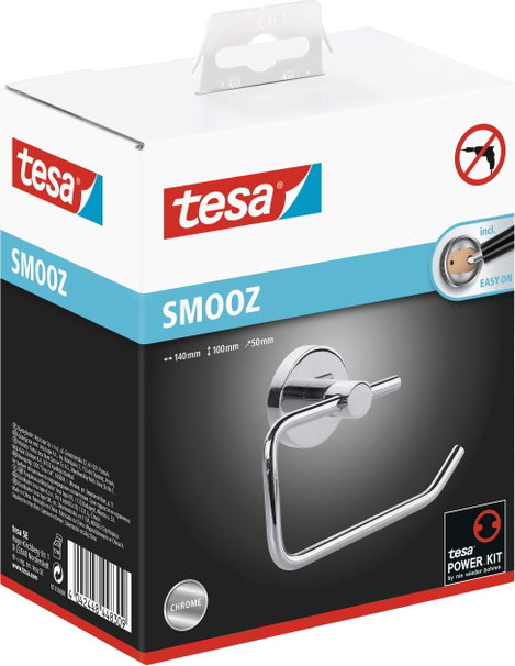 tesa SMOOZ Toalettpapír tartó Ragasztó Fém 6. kép