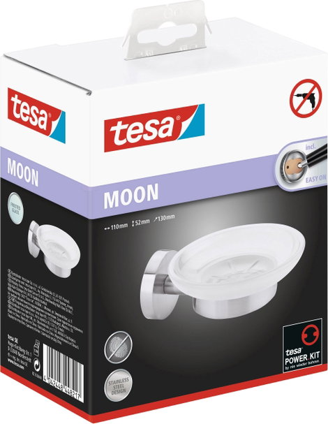 tesa MOON 40310-00000-00 Szappantartó Ezüst, Fehér (selymes) 6. kép