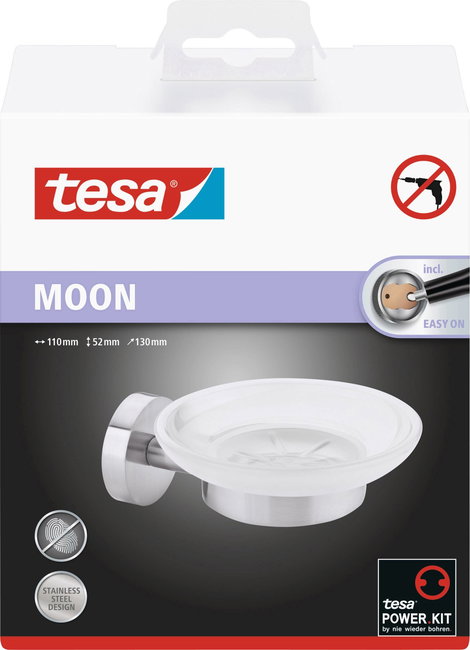 tesa MOON 40310-00000-00 Szappantartó Ezüst, Fehér (selymes) 7. kép