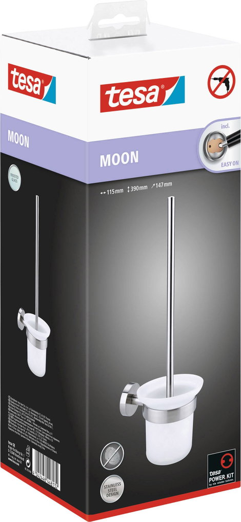 tesa MOON Vécékefe garnitúra Ragasztó Fém 6. kép
