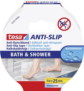 tesa BATH & SHOWER 55533-00000-11 Csúszásmentesítő szalag Átlátszó (H x Sz) 5 m x 25 mm 1 db