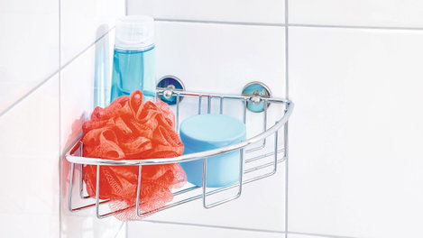 tesa 40216-00000-00 baath Plus Sarok tusolókosár Ragasztó Króm (fényes) 2. kép