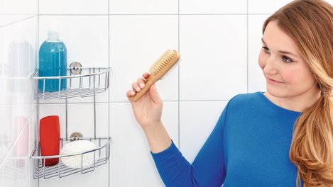 tesa 40215-00000-00 baath Plus Sarok tusolókosár Ragasztó Króm (fényes) 2. kép