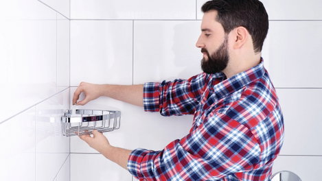 tesa 40200-00000-00 ALUXX Sarok tusolókosár Ragasztó Króm (fényes) 4. kép