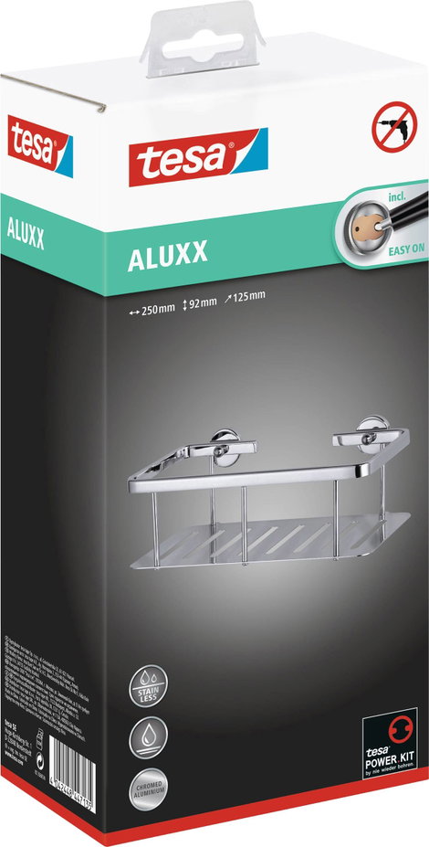 tesa 40202-00000-00 ALUXX Fürdőszobai polcok Ragasztó Króm (fényes) 5. kép