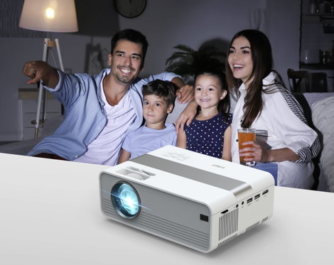 Technaxx Kivetítő TX-127 EEK A (A - G) LCD Fényerő: 2000 lm 1280 x 720 WXGA Fehér 2. kép