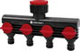 TOOLCRAFT 2302371 Műanyag 4 utas elosztó 26,44 mm (3/4) KM, 33,25 mm (1) KM Vízelzáró, Szabályozó sz bélyegkép