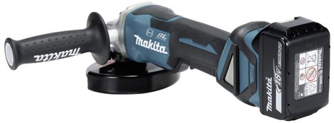 Makita DGA517RTJ Akkus sarokcsiszoló 125 mm 2. akkuval, Töltővel 18 V 5 Ah 3. kép