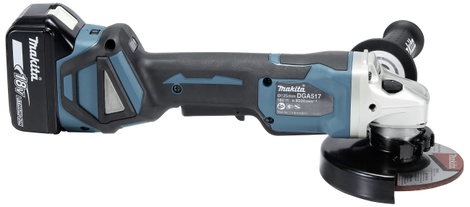 Makita DGA517RTJ Akkus sarokcsiszoló 125 mm 2. akkuval, Töltővel 18 V 5 Ah 6. kép