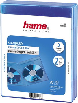 Hama Blu-ray tok 00051468 2 CD/DVD/Blu-ray Kék Polipropilén 3 db