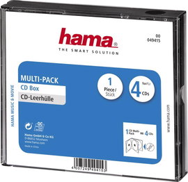 Hama CD tok 00049415 4 CD/DVD/Blu-ray Fekete Polisztirol 1 db