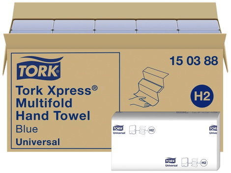 TORK 150388 Papír kéztörlők Kék 20 db 2. kép