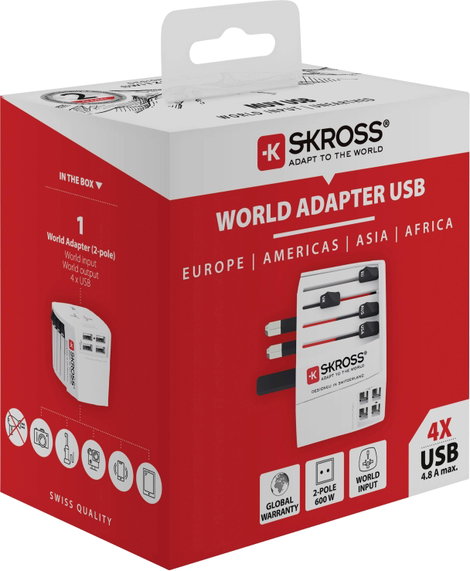 Skross 1302961 Úti adapter MUV USB (4xA) 5. kép
