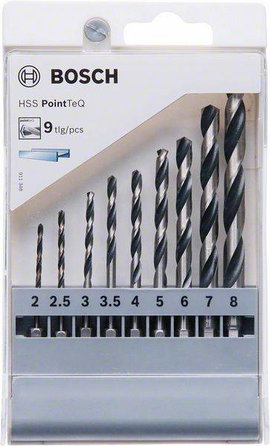 Bosch Accessories 2607002826 PointTeQ 9 részes Spirálfúró készlet
