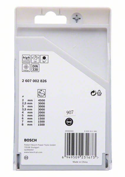 Bosch Accessories 2607002826 PointTeQ 9 részes Spirálfúró készlet 2. kép