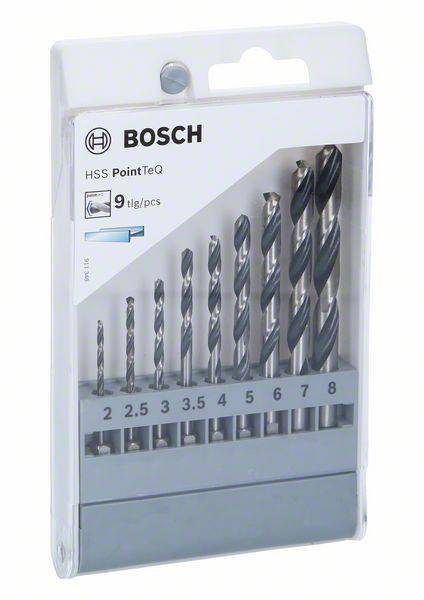 Bosch Accessories 2607002826 PointTeQ 9 részes Spirálfúró készlet 3. kép
