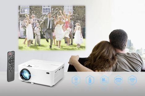 Technaxx Kivetítő TX-113 EEK A (A - G) LED Fényerő: 1800 lm 800 x 480 WXGA 2000 : 1 Fehér 7. kép