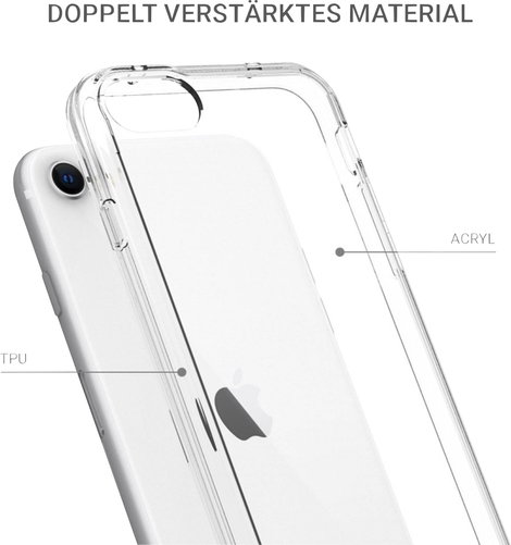 JT Berlin Pankow Clear Hátlap Apple iPhone SE (2020), iPhone 8, iPhone 7 Átlátszó Induktív töltés 4. kép