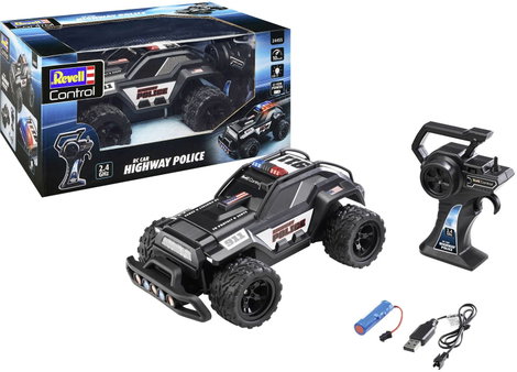 Revell Highway Police Fekete RC modellautó Elektro Bevetési jármű RtR 2,4 GHz 7. kép