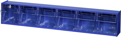 Allit 464440 Csuklós fedelű tárolók VarioPlus ProFlip 6 (Sz x Ma x Mé) 600 x 115 x 95 mm Kék, Átláts
