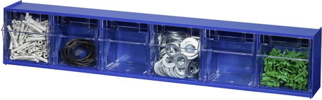Allit 464440 Csuklós fedelű tárolók VarioPlus ProFlip 6 (Sz x Ma x Mé) 600 x 115 x 95 mm Kék, Átláts 3. kép