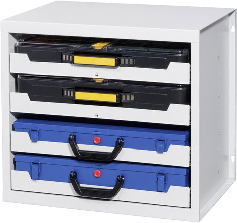 Allit 455805 Ház, fiókrendszerhez EuroPlus Depot M (Sz x Ma x Mé) 380 x 465 x 505 mm Szürke 1 db 10. kép