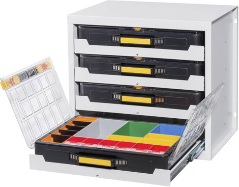 Allit 455805 Ház, fiókrendszerhez EuroPlus Depot M (Sz x Ma x Mé) 380 x 465 x 505 mm Szürke 1 db 5. kép