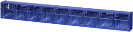 Allit 464450 Csuklós fedelű tárolók VarioPlus ProFlip 9 (Sz x Ma x Mé) 600 x 77 x 65 mm Kék, Átlátsz