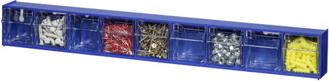 Allit 464450 Csuklós fedelű tárolók VarioPlus ProFlip 9 (Sz x Ma x Mé) 600 x 77 x 65 mm Kék, Átlátsz 2. kép