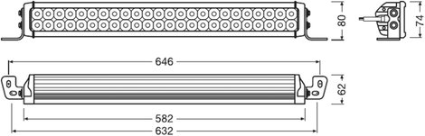OSRAM Távolsági fényszóró LEDDL118-CB LEDDL118-CB LED elöl (H x Sz x Ma) 62 x 582 x 80 mm 8. kép