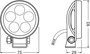 OSRAM Munkafényszóró 12 V, 24 V LEDriving® ROUND VX70-SP LEDWL102-SP Széles távvilágítás (H x Sz x M 6. bélyegkép