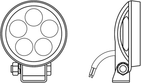OSRAM Munkafényszóró 12 V, 24 V LEDriving® ROUND VX70-SP LEDWL102-SP Széles távvilágítás (H x Sz x M 7. kép