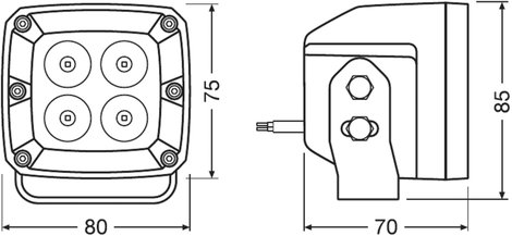 OSRAM Munkafényszóró 12 V, 24 V LEDriving® CUBE VX80-SP LEDWL101-SP Széles távvilágítás (H x Sz x Ma 6. kép
