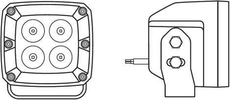 OSRAM Munkafényszóró 12 V, 24 V LEDriving® CUBE VX80-SP LEDWL101-SP Széles távvilágítás (H x Sz x Ma 8. kép