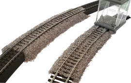 Proses PBS-HK-01 H0 Zúzottkő elosztó Märklin K és C sínekhez, Három darabból álló sín