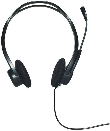 Számítógépes headset, US, sztereo, On Ear, fekete, Logitech PC 960 981-000100 2. kép