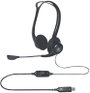 Számítógépes headset, US, sztereo, On Ear, fekete, Logitech PC 960 981-000100 3. bélyegkép