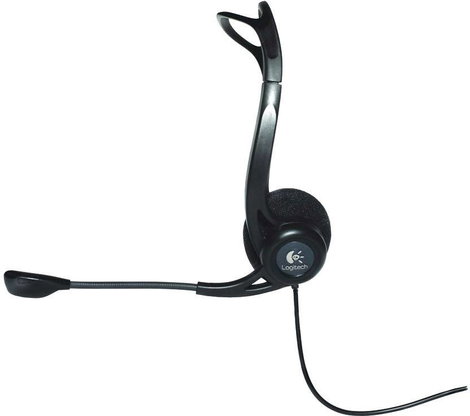 Számítógépes headset, US, sztereo, On Ear, fekete, Logitech PC 960 981-000100 4. kép