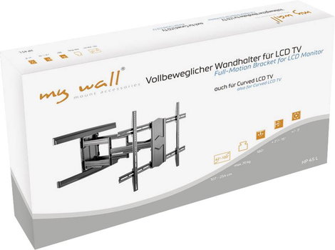 My Wall HP 45 L TV fali tartó 127,0 cm (50) - 254,0 cm (100) Dönthető, Kihúzható, Csuklóval mozgatha 2. kép
