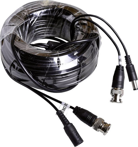 m-e modern-electronics 55322 Kamera, Video, Áram Összekötőkábel 18.5 m Fekete