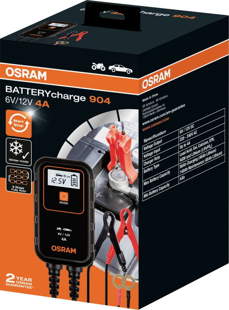 OSRAM OEBCS904 4052899620520 Automatikus töltő 6 V, 12 V 2 A, 4 A 2 A, 4 A 6. kép