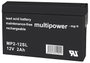 multipower MP2-12SL Ólomakku 12 V 2 Ah Ólom-vlies (AGM) (Sz x Ma x Mé) 148 x 90 x 20 mm 4,8 mm-es la 2. bélyegkép