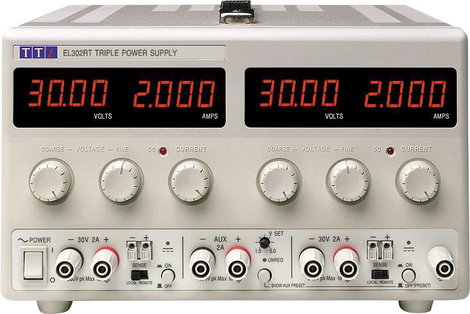 Aim TTi EL302RT Labortápegység, szabályozható 0 - 30 V/DC 0 - 2 A 130 W Kimenetek száma 3 x