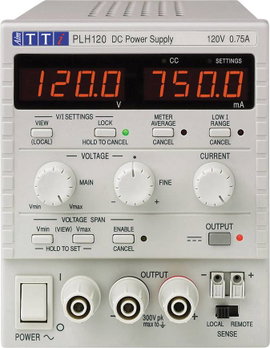 Aim TTi PLH120 Labortápegység, szabályozható 0 - 120 V 0 - 0.75 A 90 W Kimenetek száma 1 x