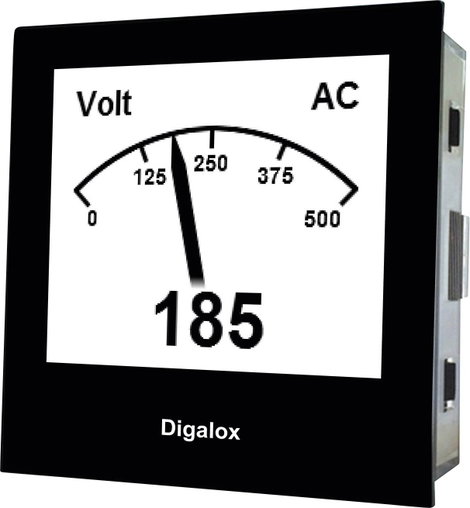 Grafikus DIN mérőműszer feszültség és áramerősség méréshez, USB csatlakozó, TDE Instruments Digalox 5. kép