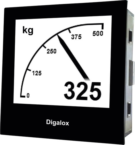 Grafikus DIN mérőműszer mellékellenálláshoz és analóg jelekhez, USB csatlakozó, TDE Instruments Diga 7. kép