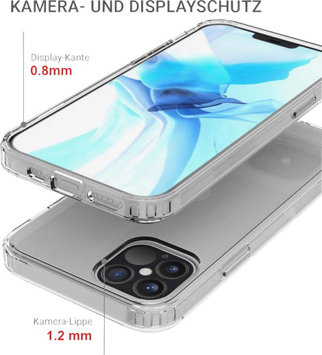 JT Berlin Pankow Clear Hátlap Apple iPhone 12, iPhone 12 Pro Átlátszó Induktív töltés 3. kép