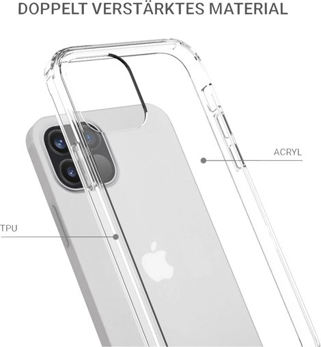 JT Berlin Pankow Clear Hátlap Apple iPhone 12, iPhone 12 Pro Átlátszó Induktív töltés 4. kép