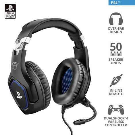 Trust GXT 488 FORZE Gamer Over Ear headset Vezetékes Stereo Fekete mikrofon zajelnyomás Mikrofon ném 12. kép